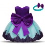 Manufacture Directly Good Price Multi Colors Little Baby Girls' Princess Dress With Hairband For Birthday Party Wedding