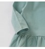 Wholesale Long Sleeve Frill Hem Organic Cotton 1 Year Baby Girl Dresses