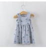 100% Cotton Summer Knitted Baby Skirts Blend Printed Cute Floral Infant Dress Ruffles Sleeveless 0-3 Years Baby Girl Dress