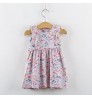100% Cotton Summer Knitted Baby Skirts Blend Printed Cute Floral Infant Dress Ruffles Sleeveless 0-3 Years Baby Girl Dress