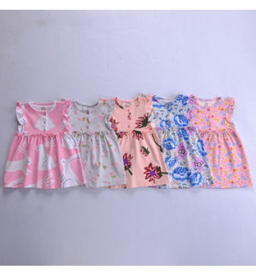 2022 Summer 0-3Years Baby Girl Clothes Floral Sleeveless Cotton Baby Dress