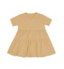 Custom design solid color short sleeve tiered bamboo summer baby girl dresses