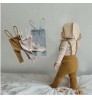 wholesale custom knit ribbed leggings suspender pants baby knit overalls