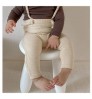 wholesale custom knit ribbed leggings suspender pants baby knit overalls