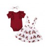 High Quality romper top strap skirt baby clothes Outfit newborn Floral baby skirts
