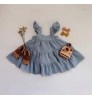 1 year baby girl summer dresses linen cotton ruffle slip dress pleat dresses