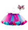 Chiffon USA Skirt Baby Girls Pettiskirt Kids Princess tutu rainbow Sequin Stars Tulle baby dress Toddler Dance Skirts
