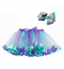 Chiffon USA Skirt Baby Girls Pettiskirt Kids Princess tutu rainbow Sequin Stars Tulle baby dress Toddler Dance Skirts
