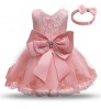 Factory directly price cute many colors little baby girl 0-6Yrs girls' floral dress with free hairband