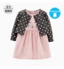 2021 Baby fall Clothing 1-5t Little Girls Dress Clothes Heart Top Shirt Skirt 2pcs Set Outfit Baby Dress