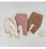 Ins 2022 autumn new baby clothes baby cotton solid color fashion trend radish pants baby pants