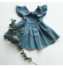 Girls' dress 2022 summer girls' baby exotic egg flower skirt backless fly sleeve sweet lovely cotton skirt