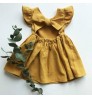 Girls' dress 2022 summer girls' baby exotic egg flower skirt backless fly sleeve sweet lovely cotton skirt