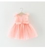 Bow And Lace Kid Casual green Pink Baby Clothing chiffon Princess Toddler Clothes Girl Infant Dresses