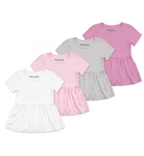 Baby Bamboo Dresses Basical Version Spring New born Baby Girl Short Sleeve Mini Dress 0-18 Months
