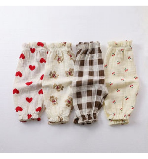 Baby Infant Girl Boy Elastic Waistband OutWear Toddler Trousers Soft Cotton Printed Lovely Long Baby Pants