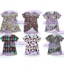 Cd5-1 Latest one piece custom girls spring summer dress printing dress Baby Girls Short Sleeve Baby T Shirts Dress