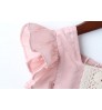 D0036 latest baby girl frocks designer clothes sale pink lace baby shower dress