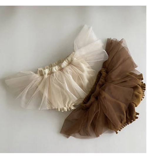 Summer Baby Girls' Clothing Skirt Ribbed Cotton Bloomer Net Yarn Skirt Suit Princess Skirt