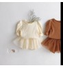 Summer Baby Girls' Clothing Skirt Ribbed Cotton Bloomer Net Yarn Skirt Suit Princess Skirt