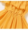 China Clothing Wholesale New Model 2022 Cute Chiffon Fabric Solid Color Sleeveless Summer Baby Girls Dress