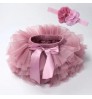 wholesale christmas kids Ruffles Princess party skirt with Bow headband set fashion short tutu baby girls skirts