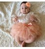 wholesale christmas kids Ruffles Princess party skirt with Bow headband set fashion short tutu baby girls skirts
