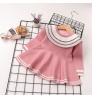 Wholesale Fancy Boutique Lace Neckline Spring Autumn Kids Clothing Girl Sweater Baby Dress