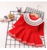Wholesale Fancy Boutique Lace Neckline Spring Autumn Kids Clothing Girl Sweater Baby Dress