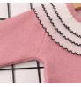 Wholesale Fancy Boutique Lace Neckline Spring Autumn Kids Clothing Girl Sweater Baby Dress