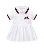 Wholesale High Quality 100%Cotton Summer Baby Clothing Short Sleeve Baby Girls Polo Dress