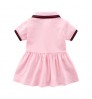 Wholesale High Quality 100%Cotton Summer Baby Clothing Short Sleeve Baby Girls Polo Dress