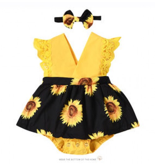 Pretty 0 3 Months 7 Months Baby Girl Floral Jumpsuit Dress Set Dresses Baby Girls Children Party Baby Dress Romper