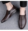 Without laces Genuine Shoes Men Leather Flat Formales Loafers Pure Leather Shoes For Men Erkek Smart Imported Shoes Leather Men