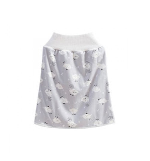 New custom baby cotton and waterproof full green print Diaper skirt with Elastic waist