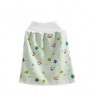 New custom baby cotton and waterproof full green print Diaper skirt with Elastic waist