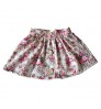 baby floral A-line skirt girls wood button short skirt