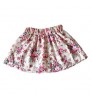 baby floral A-line skirt girls wood button short skirt