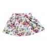 baby floral A-line skirt girls wood button short skirt