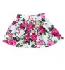 baby floral A-line skirt girls wood button short skirt