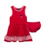 Hot selling fashion baby girls clothing dresses clothes skirt red color