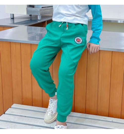 Children's trousers boys and girls spring and autumn 1-12 years old sweatpants baby casual waffle children's pants