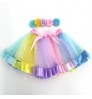 Factory Directly Baby Tutu Skirts Children Pink Rainbow Baby Girls Tutu Skirt With Lining