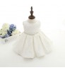 DMFGD Kid Girl Gowns Party Wear Baby Tutu Dress 1Month Lace White Baby Dress New Born Baby Formal Baptism Set
