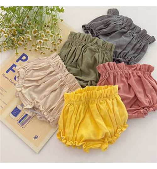 Baby Cotton Big PP Shortbread Pants Pumpkin Pants Multicolor Shorts Toddler Girl Soft Shorts