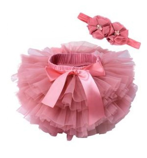 new style 0-3 years baby TUTU skirt fashion baby girls solid color Half-length mesh skirt with headwear