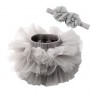 new style 0-3 years baby TUTU skirt fashion baby girls solid color Half-length mesh skirt with headwear