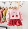 Hao Baby Girl Dress 2020 New Children Sweater Kids Stitching Skirt Baby Dress Korean Girls