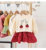 Hao Baby Girl Dress 2020 New Children Sweater Kids Stitching Skirt Baby Dress Korean Girls