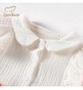 JamBear 100% Organic Cotton Infant Clothes Comfortable Long Sleeve Baby Dresses Clothes Newborn Baby Knotted Gown Baby Skirts